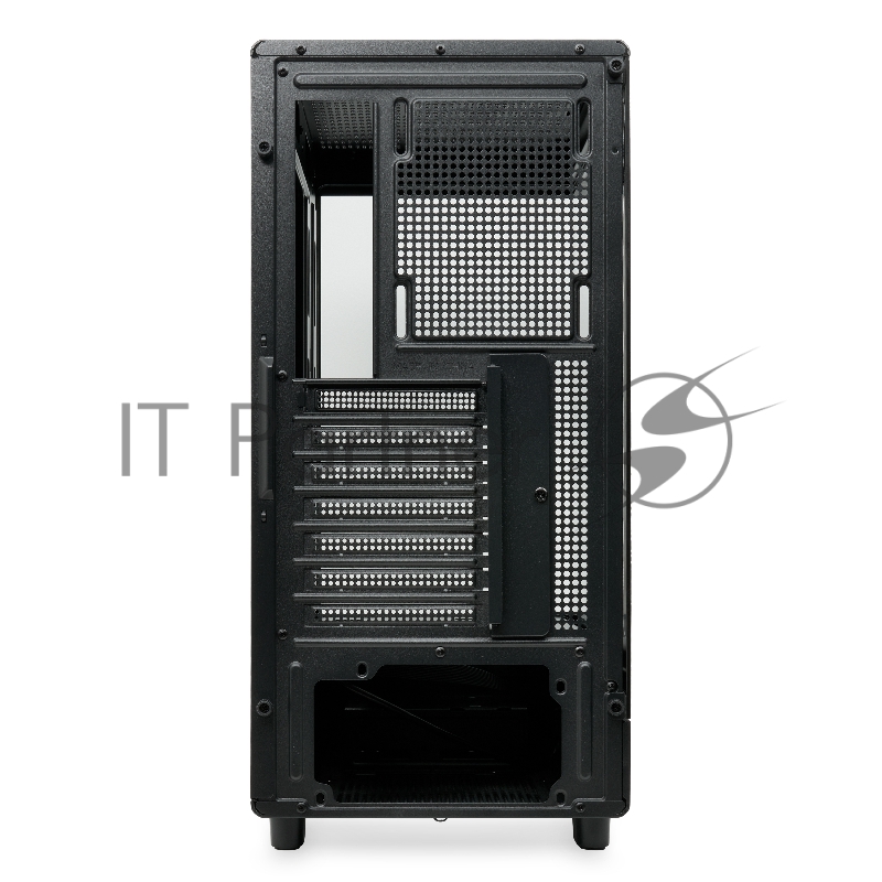 Корпус без блока питания HSPD F510, Panoramic Mid Tower, черный, TG, 0.5 SPCC, no fans ATX, mATX, mITX 180/280/160mm 1x2.5, 1x3.5, 7xPCI 1xUSB-A 3.0, 1xUSB-A 1.0 356x218x467mm