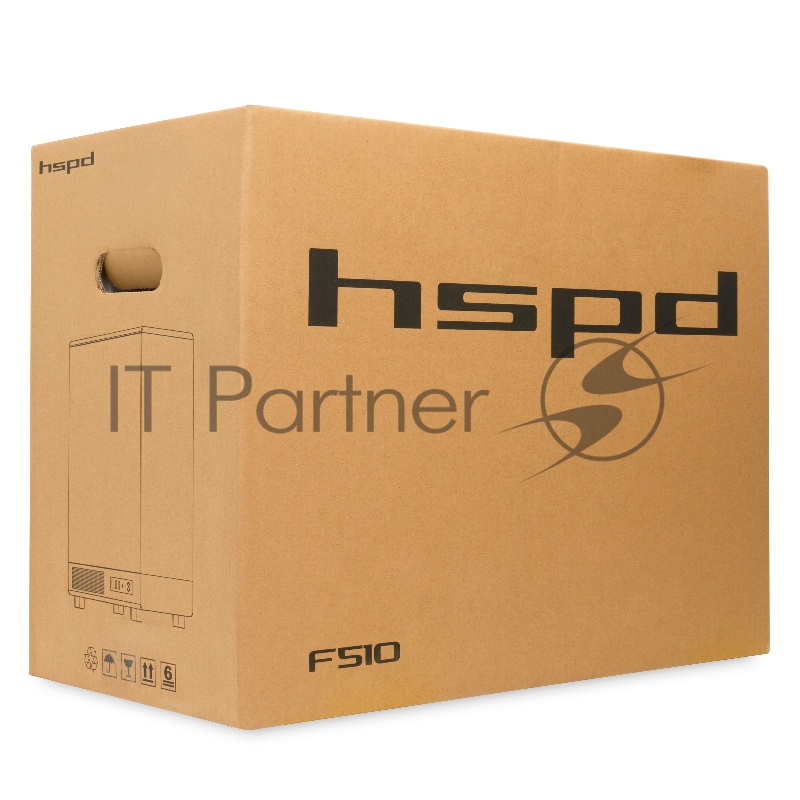 Корпус без блока питания HSPD F510, Panoramic Mid Tower, черный, TG, 0.5 SPCC, 3x120mm ARGB ATX, mATX, mITX 180/280/160mm 1x2.5, 1x3.5, 7xPCI 2xUSB-A 3.0 356x218x467mm