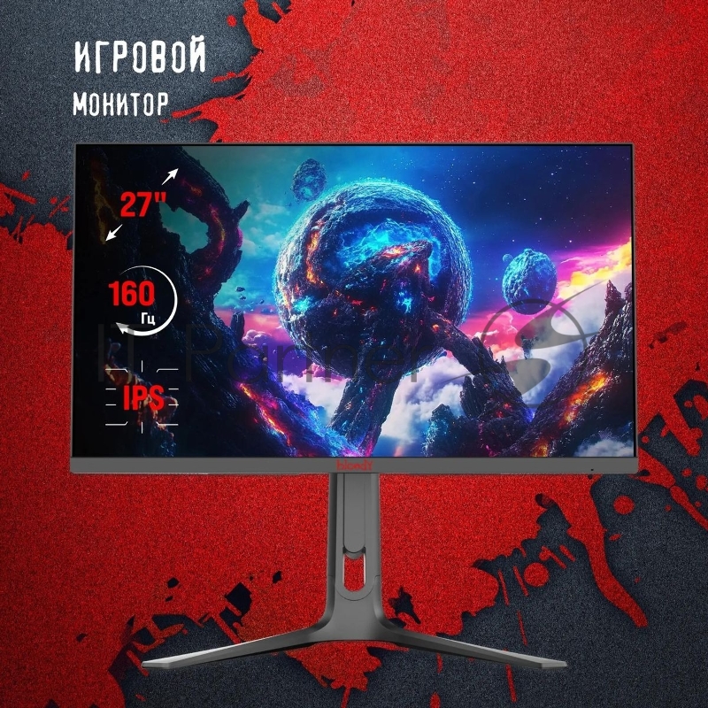 Монитор 27 Bloody MN272U IPS 3840x2160, 160 Гц, 1мс, 16:9, 400 кд/м2, 2хHDMI,2хDP, черный