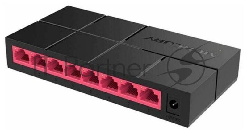 Мини-коммутатор неуправляемый Tenda SG108M, 8 портов, 8x1Гбит/с, настольный, пластиковый корпус