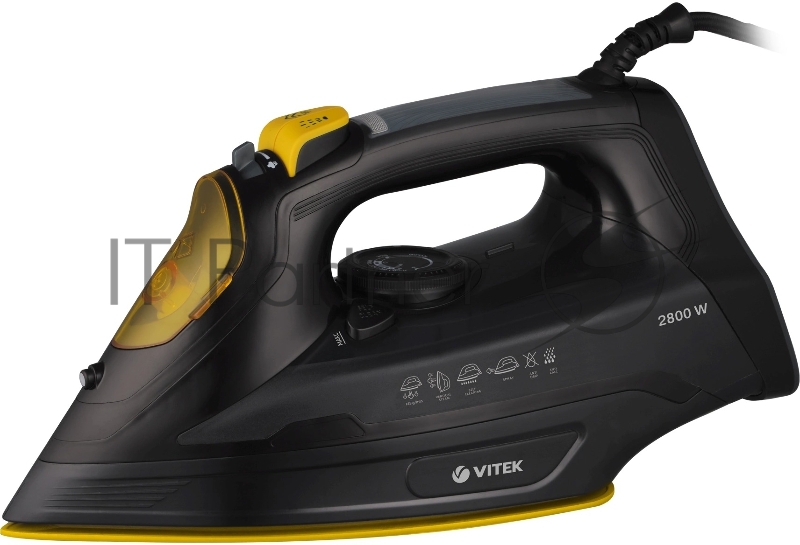 Утюг Vitek VT-8357 2800Вт черный/желтый