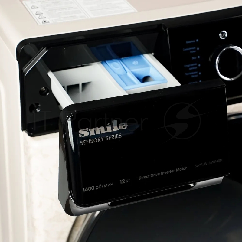 Стиральная машина SMILE SWMSW12MB1400 бежевый мрамор/черный