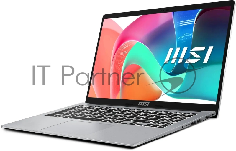 Ноутбук MSI Modern 15 F13MG-253RU серебристый 9S7-15S122-253 Core i7 1355U 16Gb SSD512Gb Intel Iris Xe graphics 15.6 IPS FHD (1920x1080) Windows 11 Professional WiFi BT Cam
