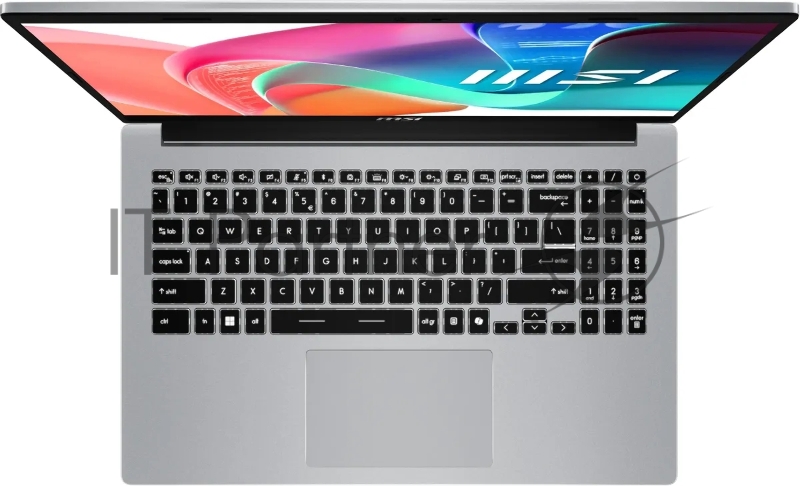 Ноутбук MSI Modern 15 F13MG-253RU серебристый 9S7-15S122-253 Core i7 1355U 16Gb SSD512Gb Intel Iris Xe graphics 15.6 IPS FHD (1920x1080) Windows 11 Professional WiFi BT Cam