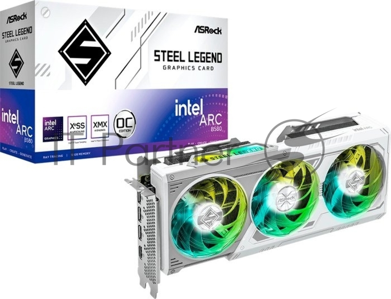 Видеокарта Asrock B580 SL 12GO PCI-E 4.0 INTEL ARC B580 12Gb 192bit GDDR6 2800/19000 HDMIx1 DPx3 HDCP Ret