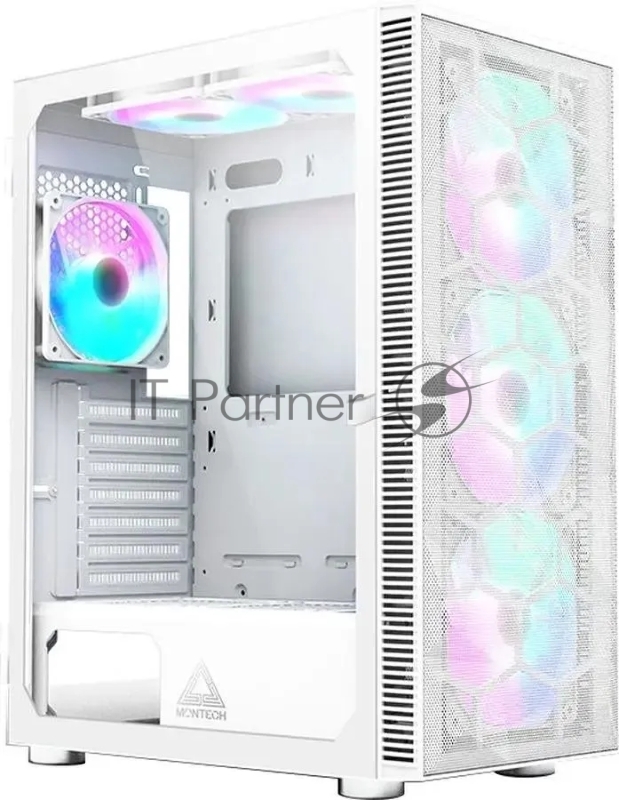 Корпус Montech X3 Mesh белый без БП ATX 3x120mm 2xUSB2.0 1xUSB3.0 audio bott PSU
