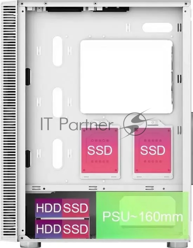 Корпус Montech X3 Mesh белый без БП ATX 3x120mm 2xUSB2.0 1xUSB3.0 audio bott PSU