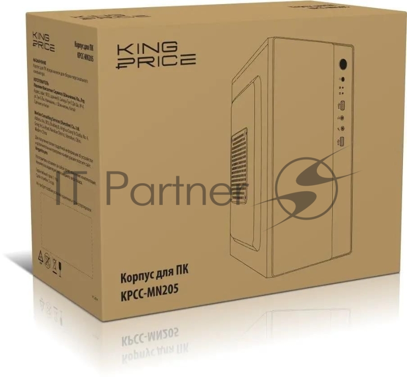 Корпус KingPrice KPCC-MN205 черный, без БП mATX 1x80mm 1x120mm 2xUSB2.0 audio
