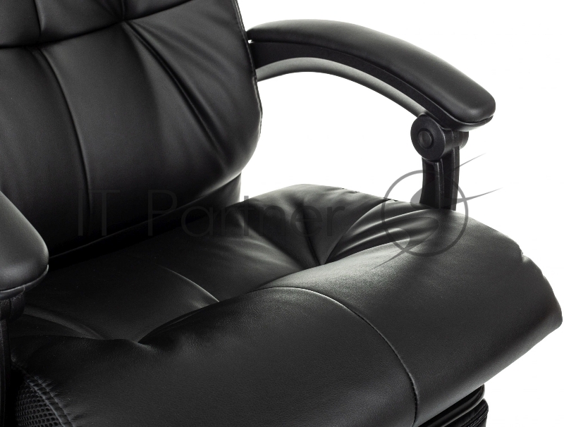 Кресло руководителя Бюрократ CH-824MSG-BF черный эко.кожа/ткань крестов. пластик подст.для ног