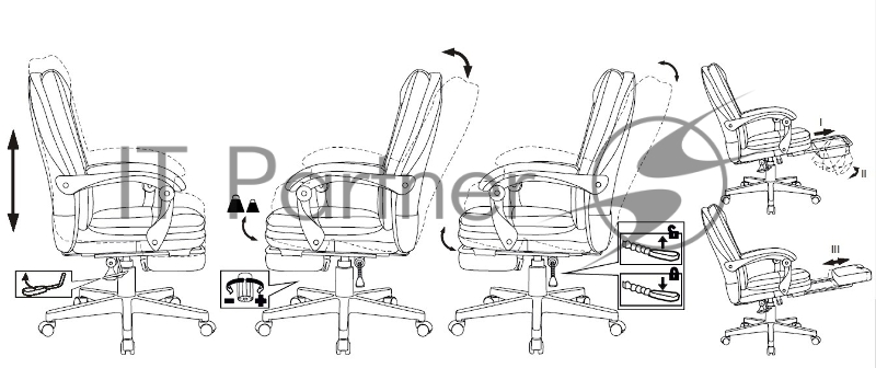Кресло руководителя Бюрократ CH-824MSG-BF черный эко.кожа/ткань крестов. пластик подст.для ног