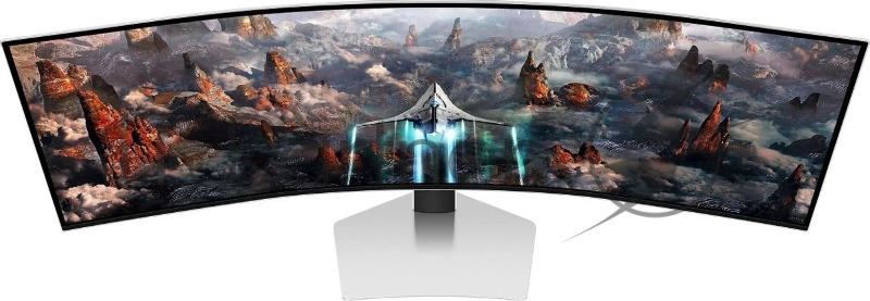 Монитор Samsung Odyssey OLED G9 серебристый S49CG930SI, 49 5120x1440, OLED, 240Hz, HDMI+DP+MM, curved