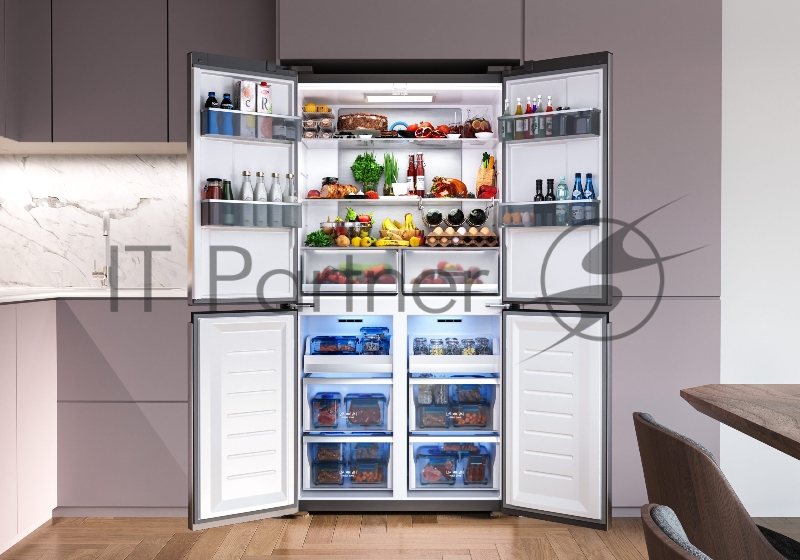 Холодильник Lex LCD505PnGID 2-хкамерн. розовое золото стекло