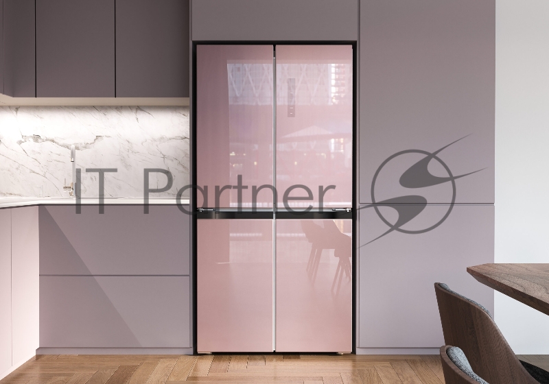 Холодильник Lex LCD505PnGID 2-хкамерн. розовое золото стекло