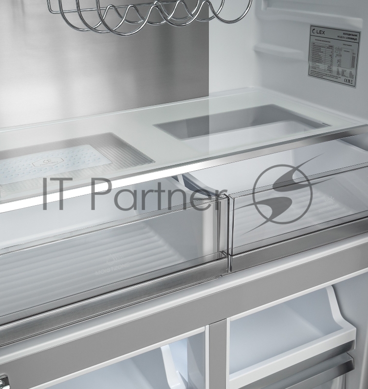 Холодильник Lex LCD505PnGID 2-хкамерн. розовое золото стекло