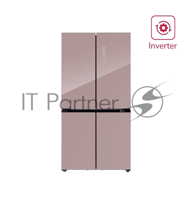 Холодильник Lex LCD505PnGID 2-хкамерн. розовое золото стекло