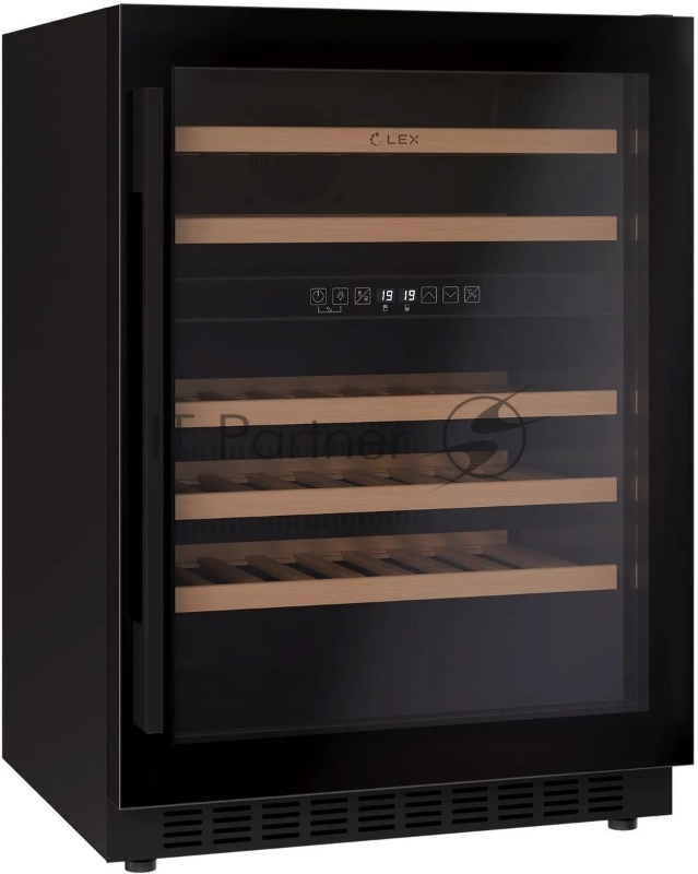 Винный шкаф Lex LWD6046BL dual zone 1-нокамерн. черный