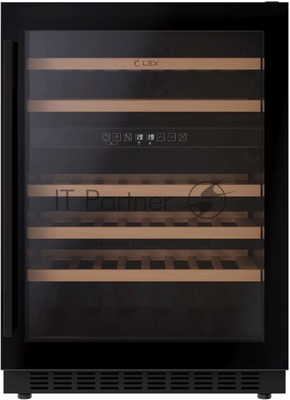 Винный шкаф Lex LWD6046BL dual zone 1-нокамерн. черный