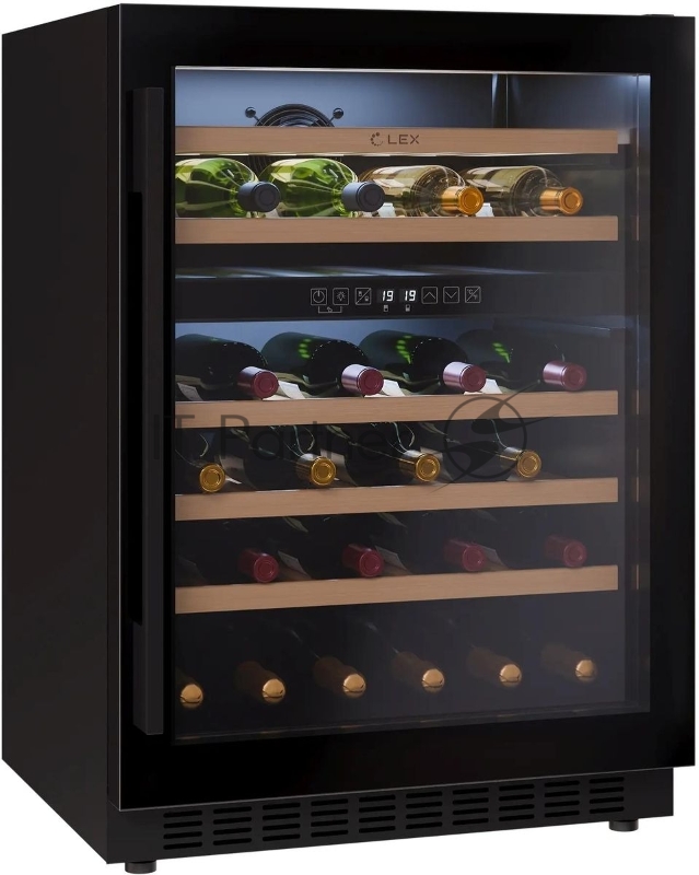 Винный шкаф Lex LWD6046BL dual zone 1-нокамерн. черный