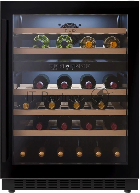 Винный шкаф Lex LWD6046BL dual zone 1-нокамерн. черный