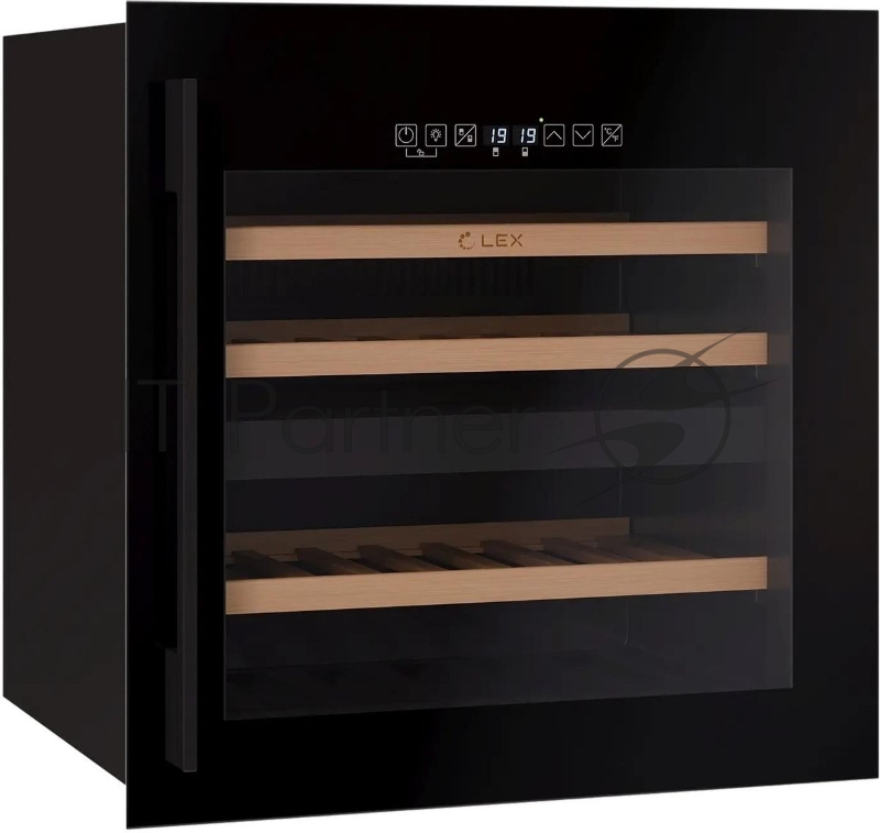 Винный шкаф Lex LWD6036BL dual zone S 1-нокамерн. черный стекло (CHAT500009)