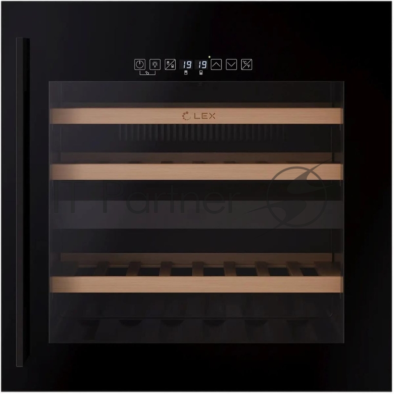 Винный шкаф Lex LWD6036BL dual zone S 1-нокамерн. черный стекло (CHAT500009)