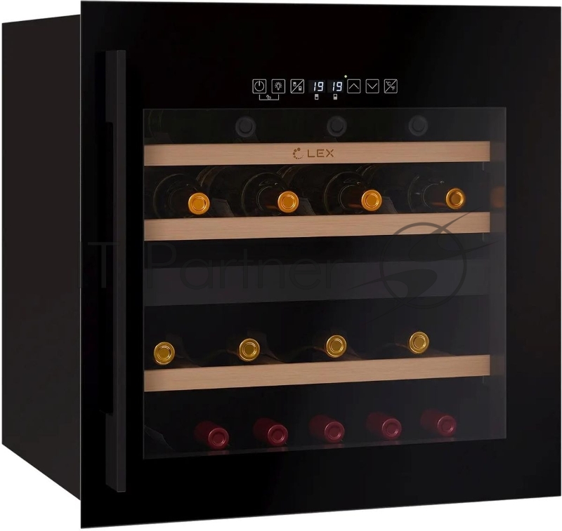 Винный шкаф Lex LWD6036BL dual zone S 1-нокамерн. черный стекло (CHAT500009)