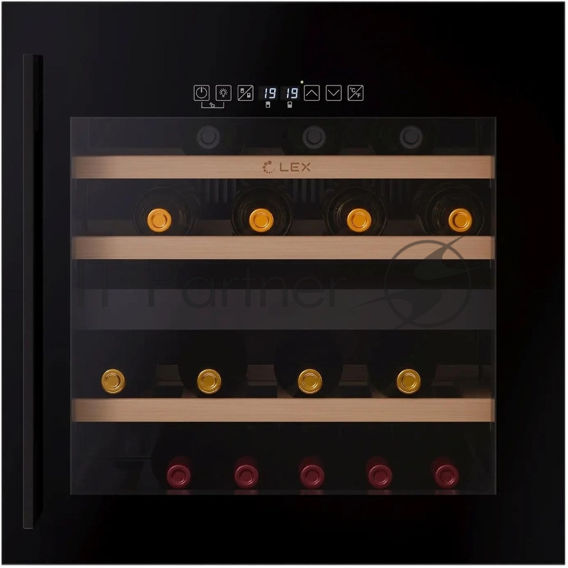 Винный шкаф Lex LWD6036BL dual zone S 1-нокамерн. черный стекло (CHAT500009)