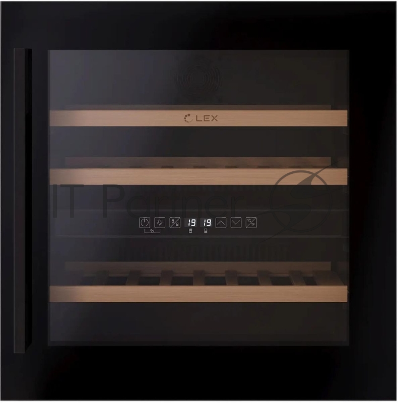 Винный шкаф Lex LWD6036BL dual zone 1-нокамерн. черный стекло (CHAT500007)