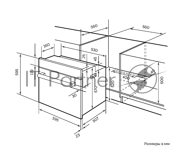 Духовой шкаф LEX EDM 040 BBL