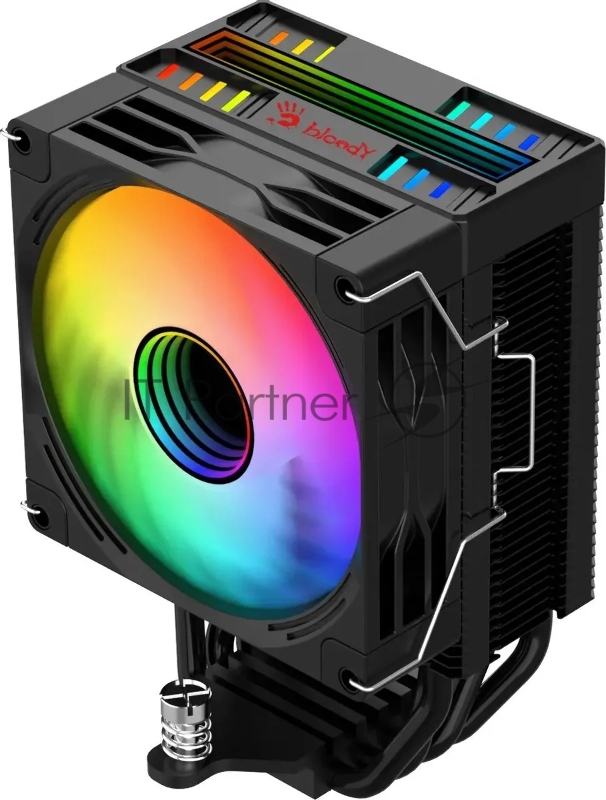 Устройство охлаждения (кулер) Bloody BD-AC150-ARGB1 ARGB Soc-AM5/AM4/1151/1200/2066/1700 черный 4-pin 11-23dB Al+Cu LCD 150W 365gr Ret (BD-AC150-ARGB1-BK)