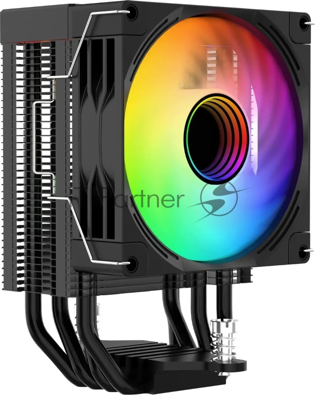 Устройство охлаждения (кулер) Bloody BD-AC150-ARGB1 ARGB Soc-AM5/AM4/1151/1200/2066/1700 черный 4-pin 11-23dB Al+Cu LCD 150W 365gr Ret (BD-AC150-ARGB1-BK)