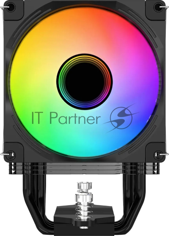 Устройство охлаждения (кулер) Bloody BD-AC150-ARGB1 ARGB Soc-AM5/AM4/1151/1200/2066/1700 черный 4-pin 11-23dB Al+Cu LCD 150W 365gr Ret (BD-AC150-ARGB1-BK)