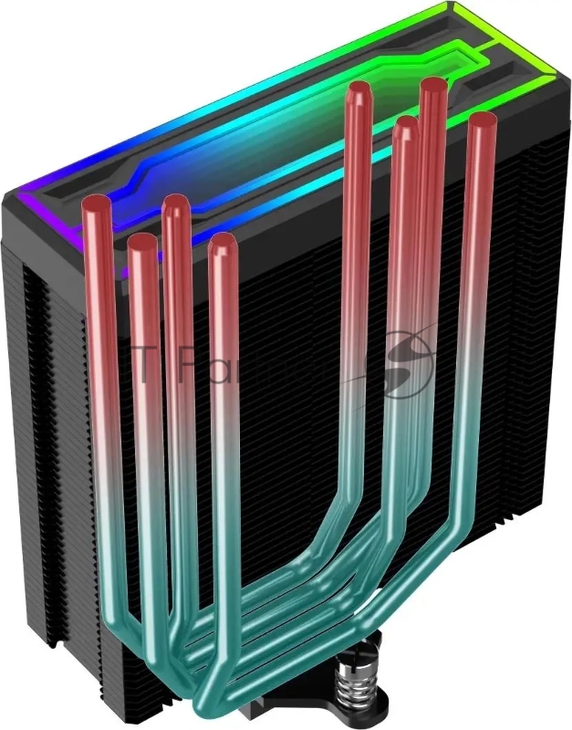 Устройство охлаждения (кулер) Bloody BD-AC205-ARGB1 ARGB Soc-AM5/AM4/1151/1200/2066/1700 черный 4-pin 14-26dB Al+Cu LCD 205W 513gr Ret (BD-AC205-ARGB1-BK)