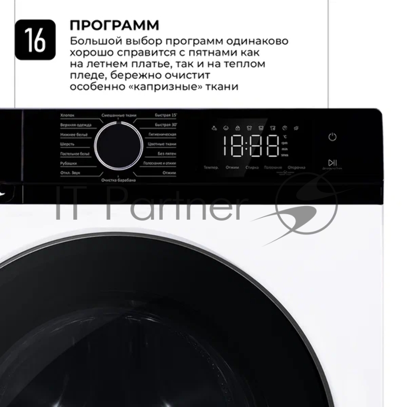 Стиральная машина Lex LWM12012WID (CHKO100014) белый, загрузка фронтальная 12 кг, 1200 об/мин., класс: А+++