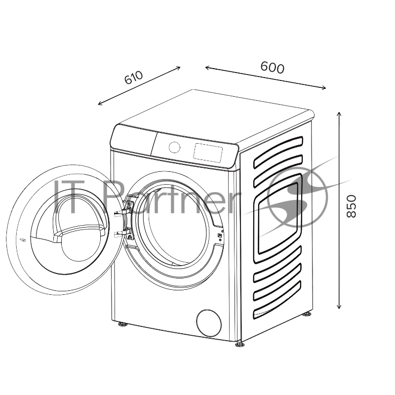 Стиральная машина Lex LWM12812WID (CHKO100016) белый, загрузка фронтальная 8 кг, 1200 об/мин., класс: А++