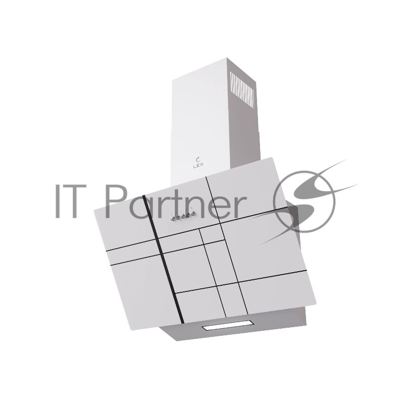 Вытяжка каминная Lex Moza 600 R1 белый управление: кнопочное (1 мотор)