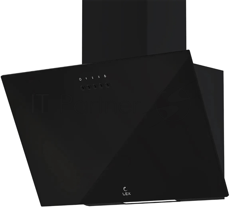 Вытяжка каминная Lex Moza 600 черный управление: кнопочное (1 мотор)