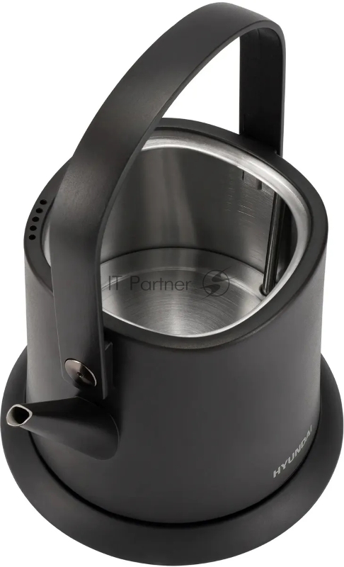 Чайник электрический Hyundai HYK-S2042 0.6л. 1000Вт черный корпус: металл