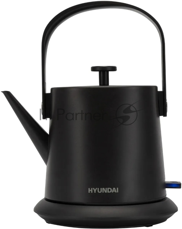 Чайник электрический Hyundai HYK-S2042 0.6л. 1000Вт черный корпус: металл