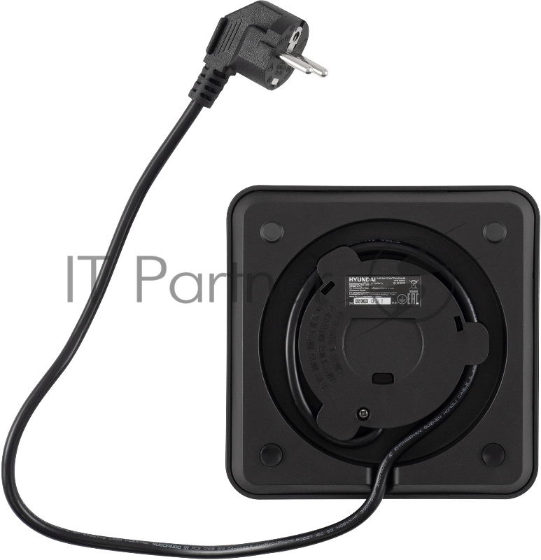 Чайник электрический Hyundai HYK-S2507 0.6л. 1000Вт черный корпус: металл