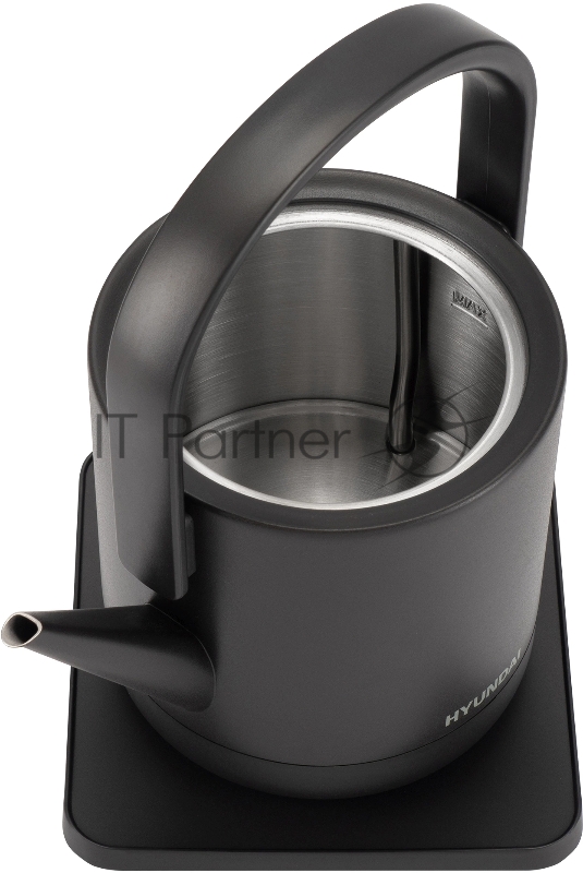Чайник электрический Hyundai HYK-S2507 0.6л. 1000Вт черный корпус: металл