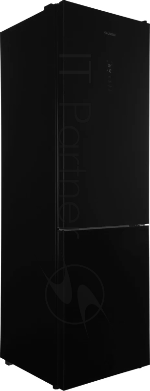Холодильник Hyundai CC35083F черное стекло 2-хкамерн. черный