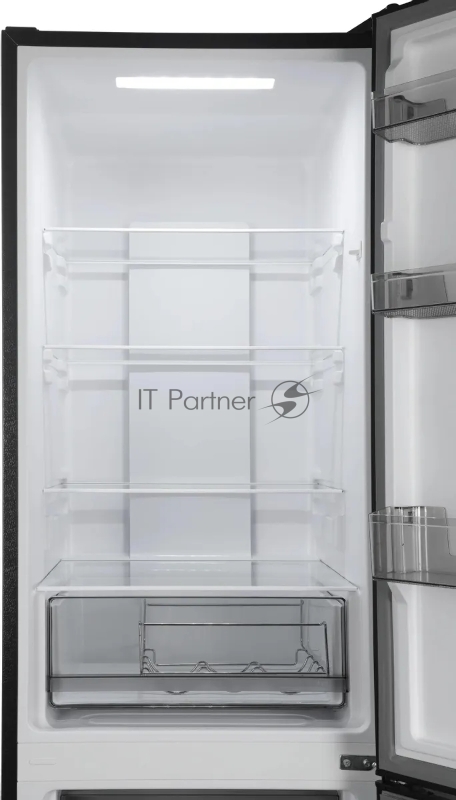 Холодильник Hyundai CC35083F черное стекло 2-хкамерн. черный