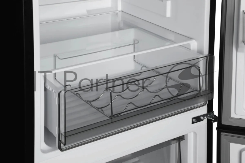 Холодильник Hyundai CC35083F черное стекло 2-хкамерн. черный