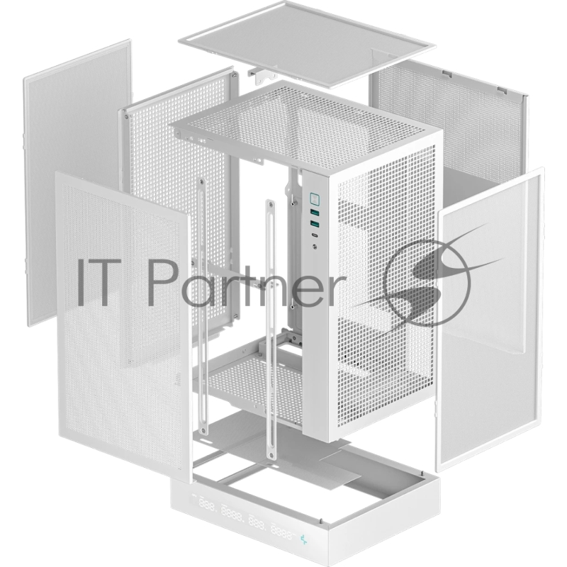 Корпус Deepcool CH170 DIGITAL белый без БП mATX 1x120mm 1xUSB2.0 1xUSB3.0 audio bott PSU