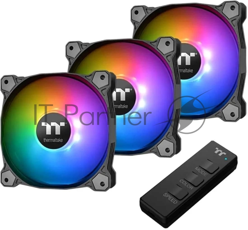 Вентилятор для корпуса Thermaltake CT120 EX Sync Reverse ARGB 120х120x25 черный 4-pin 31.2дБ (упак.:3шт) (CL-F192-PL12SW-A) Ret