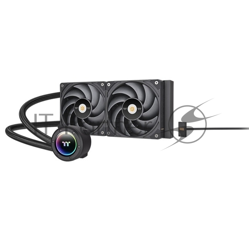 Система водяного охлаждения Thermaltake Toughliquid 240 Ex Pro ARGB Soc-AM5/AM4/1200/1700/1851 черный 4-pin 22.6dB Al+Cu Ret (CL-W418-PL00BL-A)