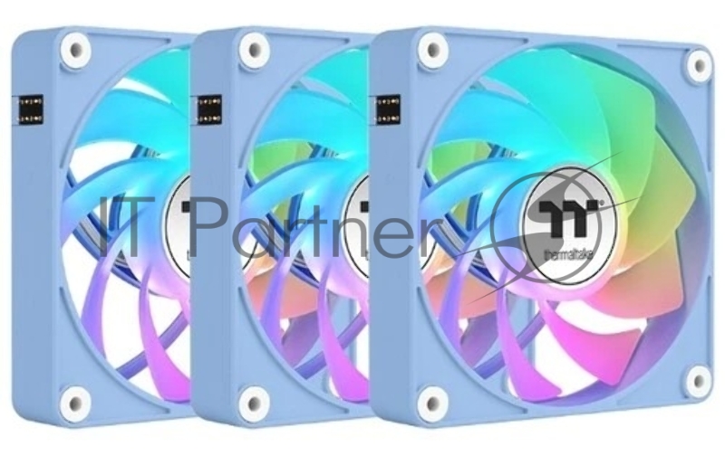 Вентилятор для корпуса Thermaltake CT120 EX Sync Hydrangea Reverse ARGB 120х120x25 синий 4-pin 31.2дБ (упак.:3шт) (CL-F198-PL12BU-A) Ret