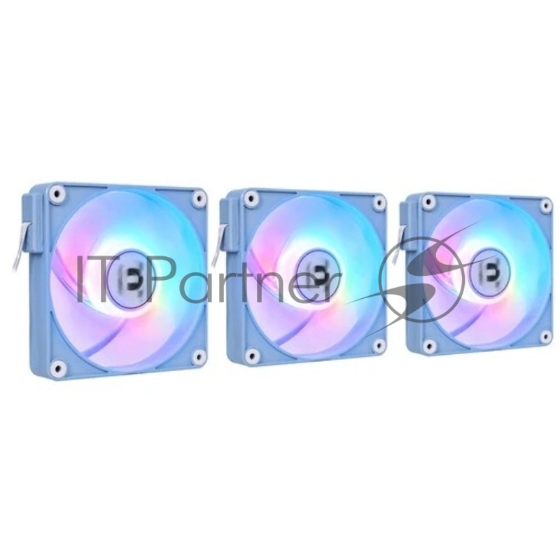 Вентилятор для корпуса Thermaltake CT120 EX Sync Hydrangea Reverse ARGB 120х120x25 синий 4-pin 31.2дБ (упак.:3шт) (CL-F198-PL12BU-A) Ret