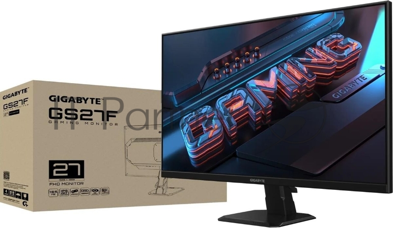 Монитор Gigabyte 27 GS27F черный IPS LED 1ms 16:9 HDMI полуматовая 1000:1 300cd 178гр/178гр 1920x1080 165Hz FreeSync Premium DP FHD 5.02кг
